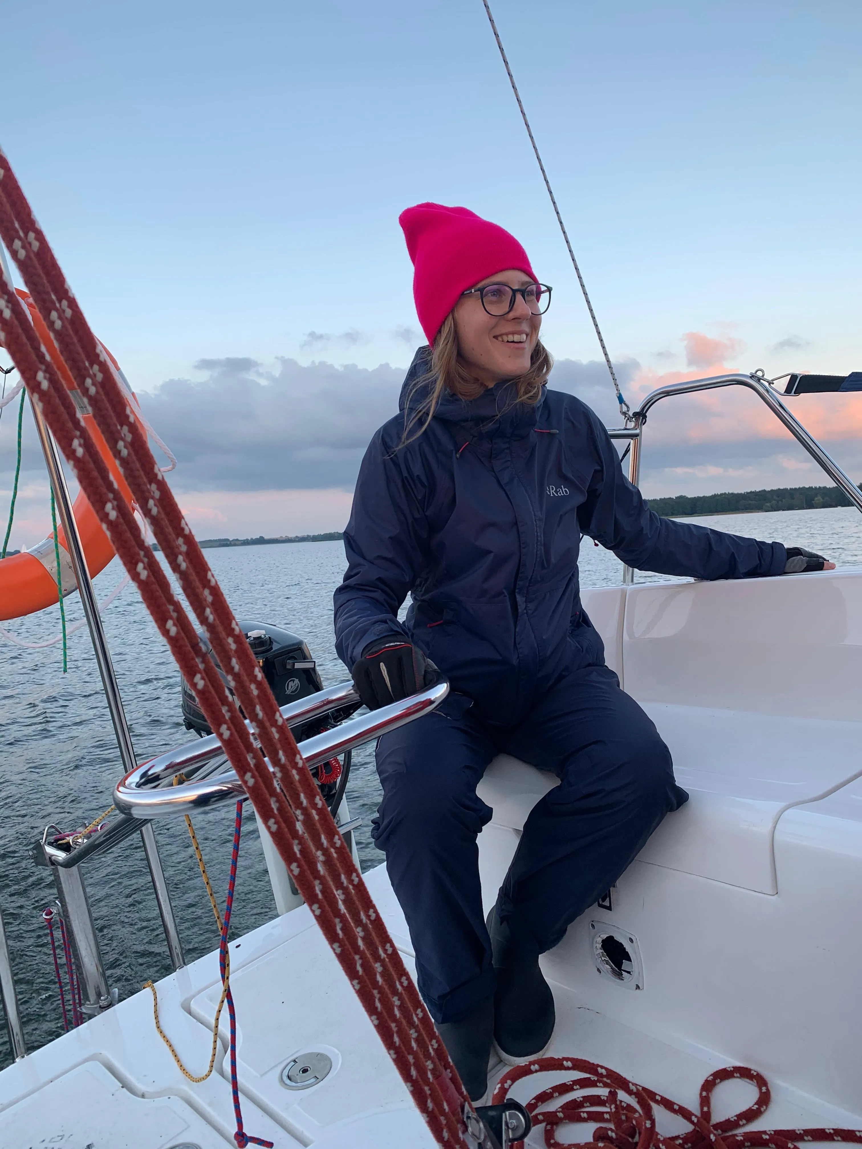 Sailing at dusk